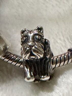 Authentic Pandora Scottie Dog Charm Silver  Retired Charm
